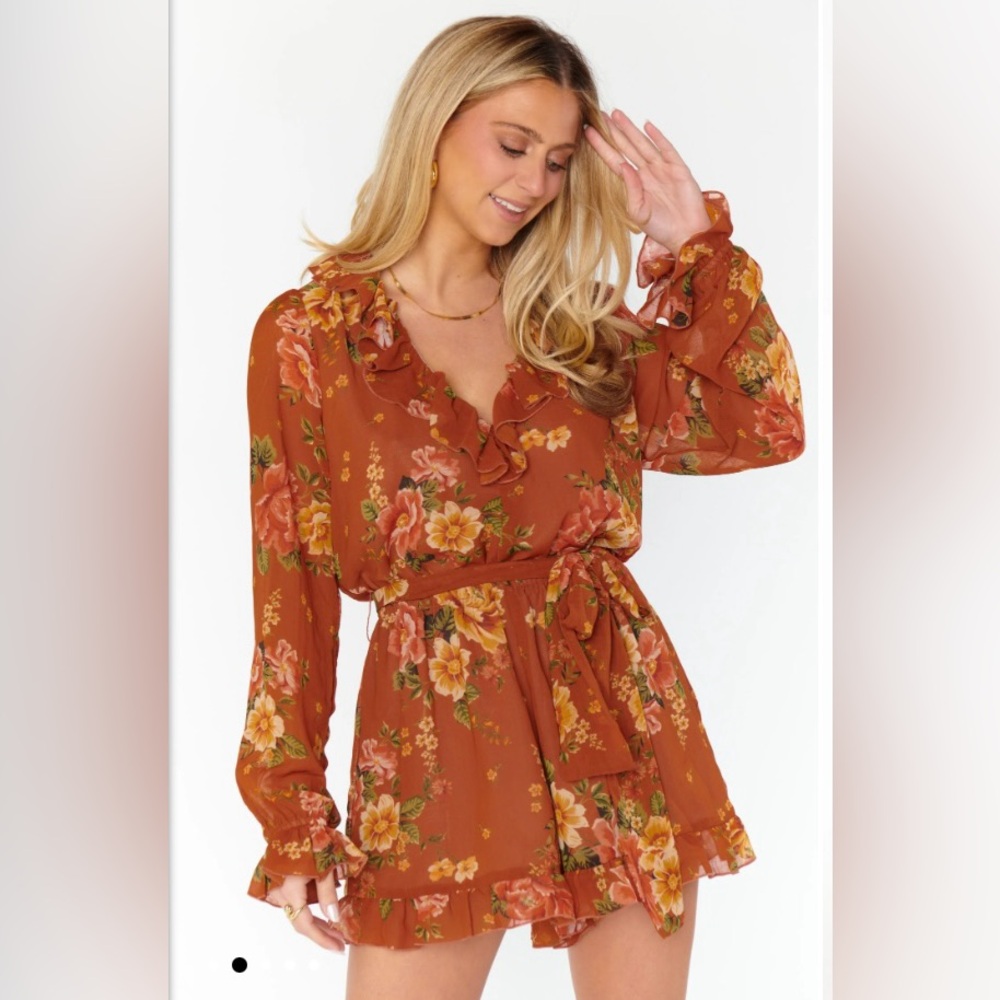 Mumu Raquel Ruffle Romper